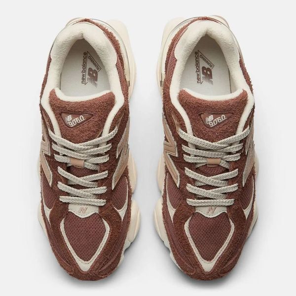 Жіночі кросівки New Balance 9060 Brown стильні кросівки з натуральної замші 9060 фото